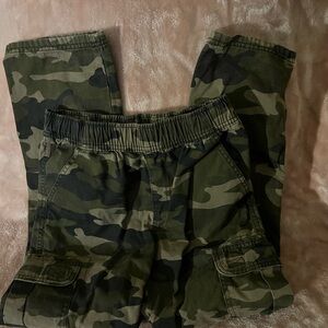 Place Boys Camouflage Cargo Pants - Olive Green